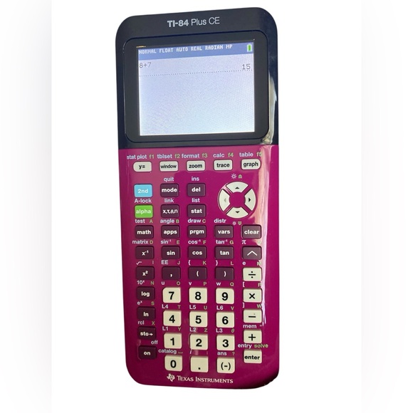 Texas Instruments® TI-84 Plus CE Color Graphing Calculator pink/plum - Picture 3 of 7